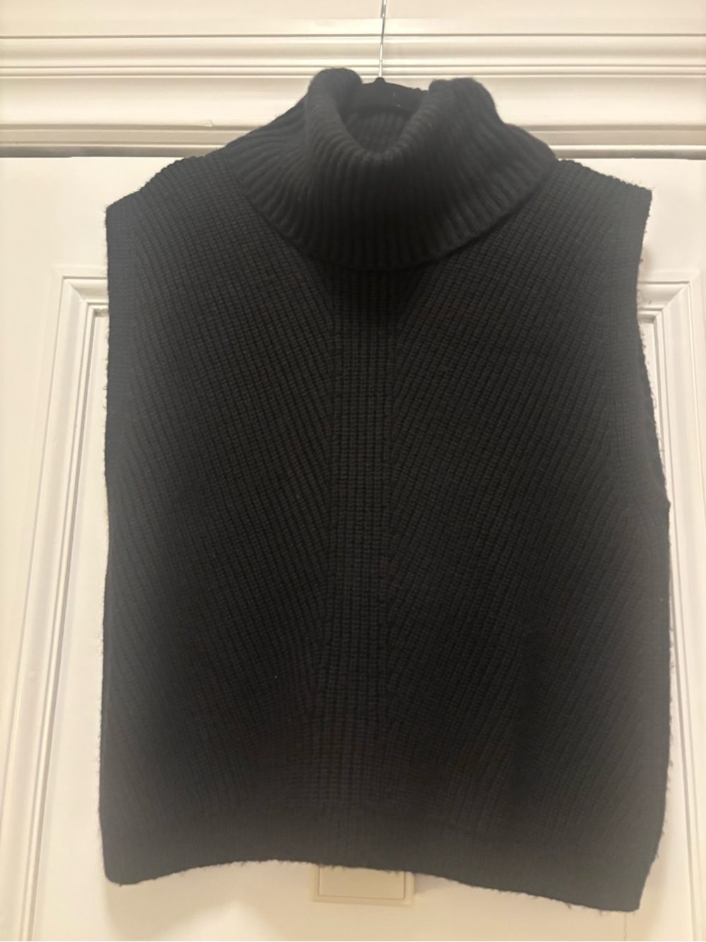 Express Black Ribbed Turtleneck Sweater Vest